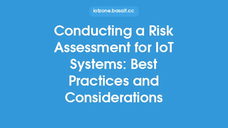 Conducting a Risk Assessment for IoT Systems: Best Practices and Considerations Thumbnail
