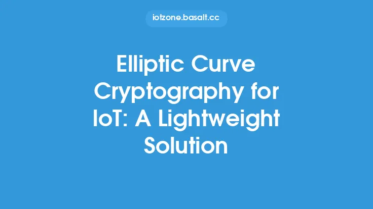 Elliptic Curve Cryptography for IoT: A Lightweight Solution Thumbnail