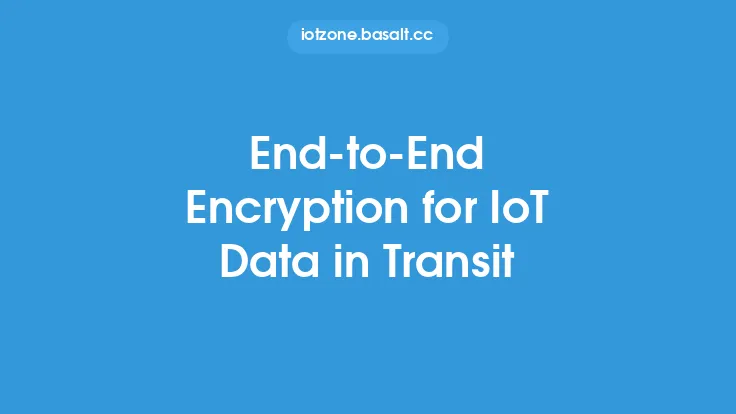End-to-End Encryption for IoT Data in Transit Thumbnail