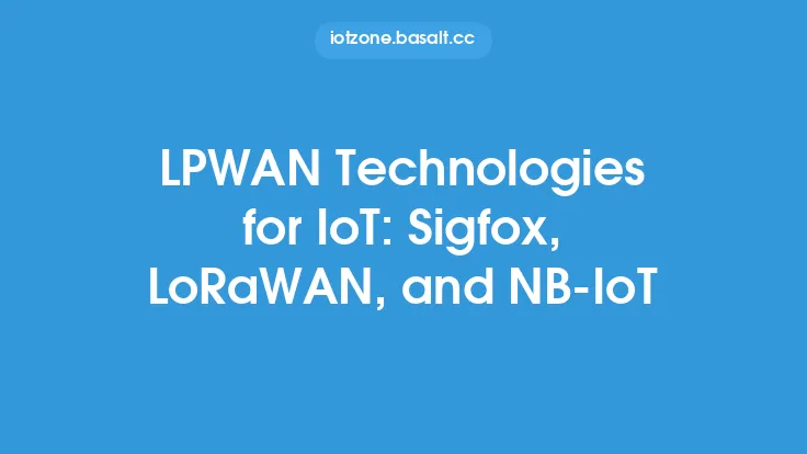 LPWAN Technologies for IoT: Sigfox, LoRaWAN, and NB-IoT Thumbnail