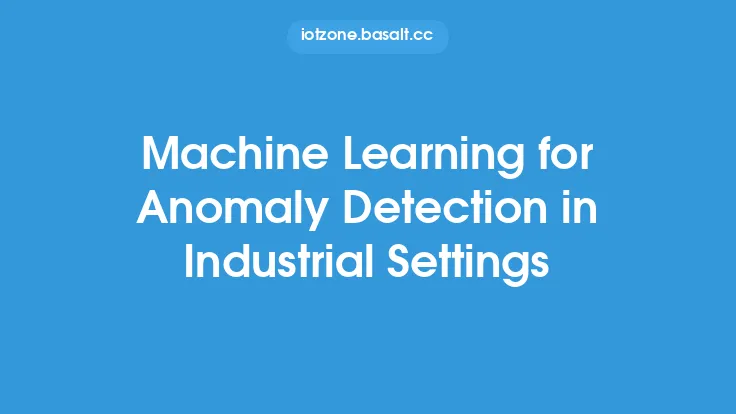 Machine Learning for Anomaly Detection in Industrial Settings Thumbnail