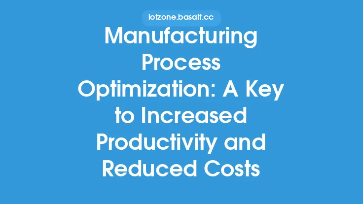 Manufacturing Process Optimization: A Key to Increased Productivity and Reduced Costs Thumbnail