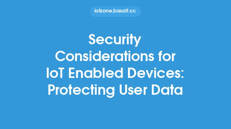 Security Considerations for IoT Enabled Devices: Protecting User Data Thumbnail