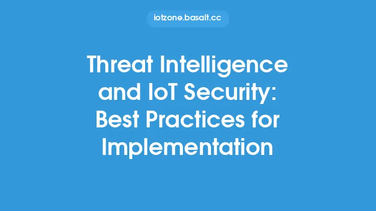 Threat Intelligence and IoT Security: Best Practices for Implementation Thumbnail