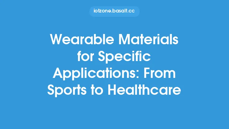 Wearable Materials for Specific Applications: From Sports to Healthcare Thumbnail